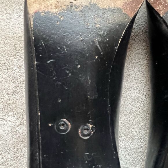 Stuart Weitzman Black Leather Front Lace Up Kitten Heel Pump Women 7 N Narrow - Picture 14 of 15